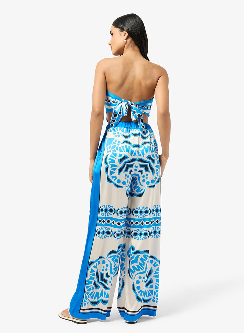 جينجر طقم بلوزة وبنطلون بطبعة وشاح - Image 2